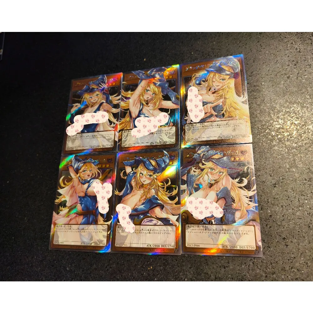 6 قطعة/المجموعة يو غي أوه! الظلام الساحر فتاة ذاتية الصنع سلسلة صغيرة جديدة أنيمي الكرتون الطرفية لعبة جمع بطاقة هدية عيد #4