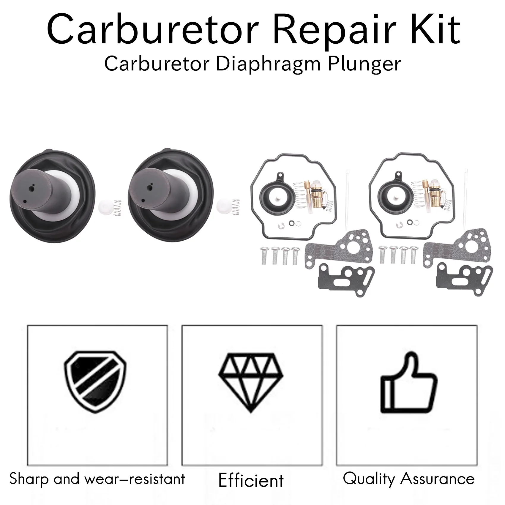 Kit de reparo do carburador para Yamaha Virago, diafragma do êmbolo, Virago XV535 1990-2001 XV 535