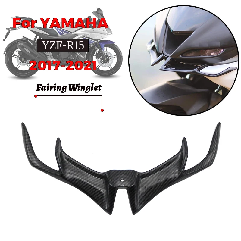 

MTKRACING For YAMAHA YZF-R15 V3.0 2017-2021 Motorcycle Accessories Winglet Aerodynamic Wing Kit ABS Protective Cover