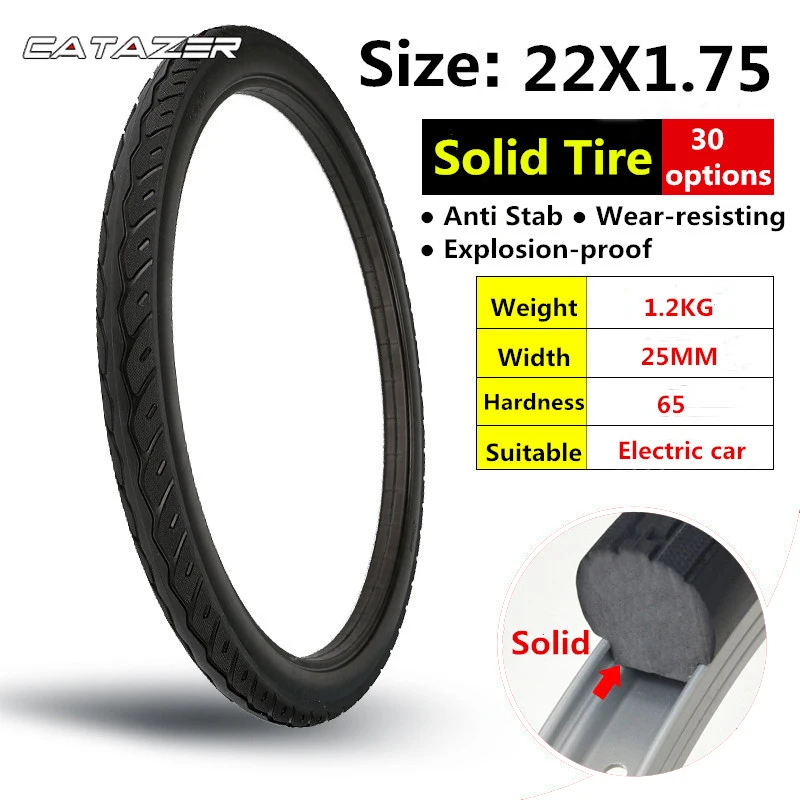 26/24/22/20/18/16/14/12.5/10/8.5 Inch Bicycle Solid Wear-resistant Airless Tire Without Tube Anti Stab Riding MTB Road Bike Tyre