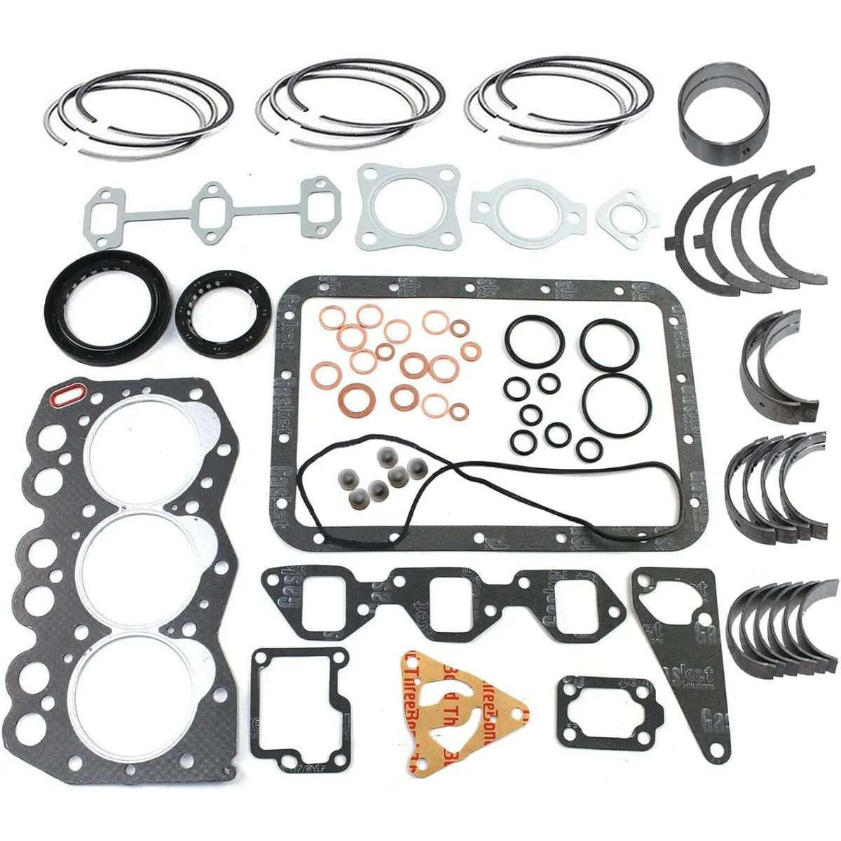Комплект капитального ремонта колец для двигателя Yanmar 3TN66 3TN66UJ 3TN66-UJ для трактора John Deere 330 332
