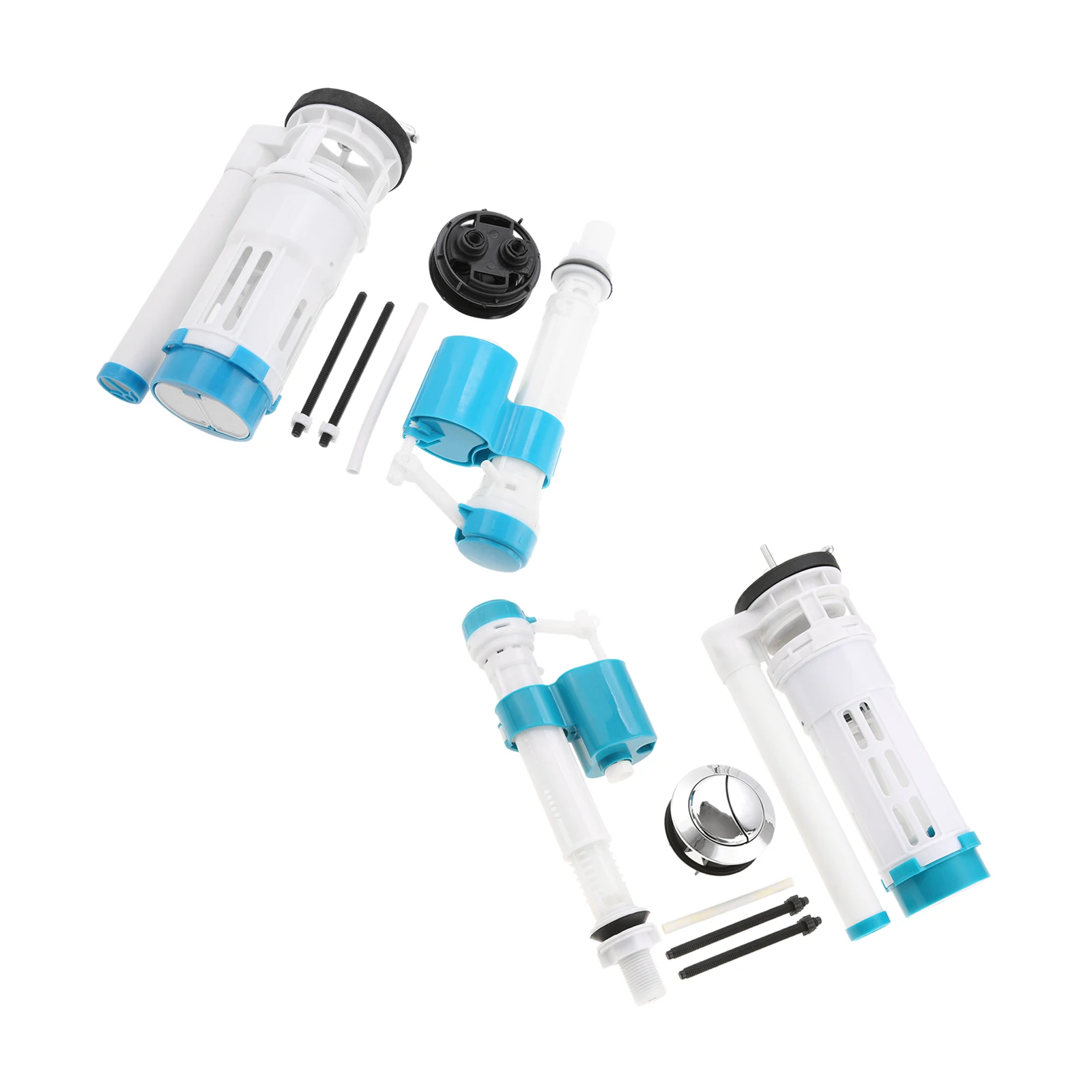 1Set Toilet Flush System with Push Button for Drain Valve Repair Toilet Cistern Replacement Parts Toilets Dual Flush Valve