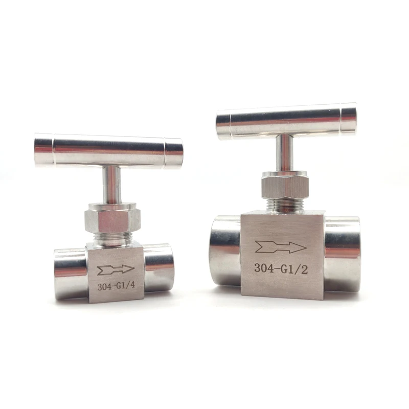 

304 Stainless steel needle valve 1/8" 1/4" 3/8" 1/2" flow regulating valve female thread globe valve