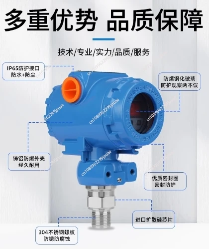 

Tri Clamp Sanitary Pressure Sensor with LCD Display 316L Digital Transmitter 4-20mA 0-10V RS485 for Hygienic Use