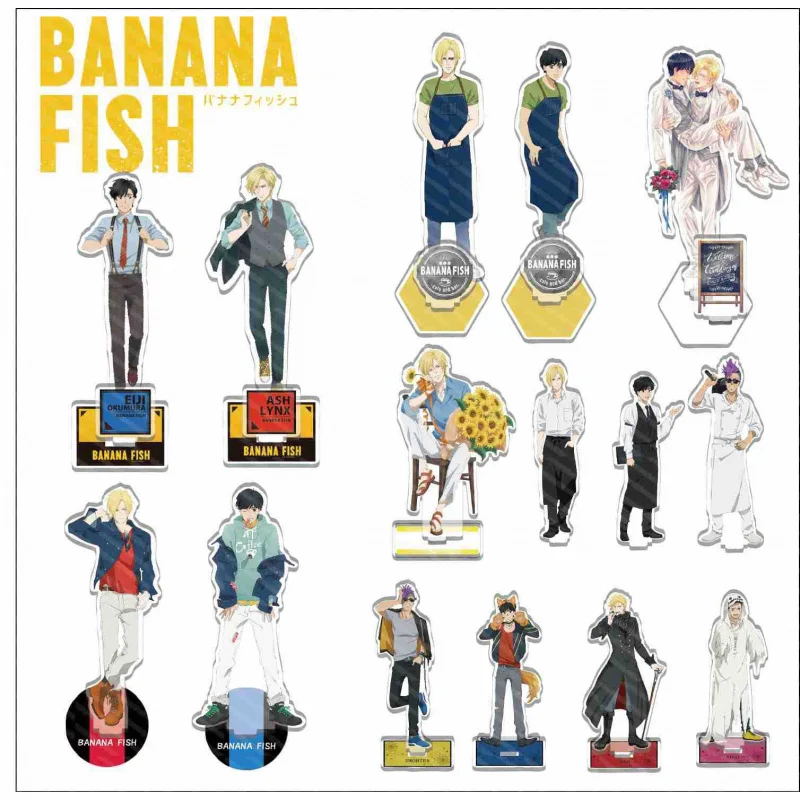 BANANA FISH Japan Anime Figure Ash Okumura Eiji Halloween ver Stand Model Desk Dec Fans