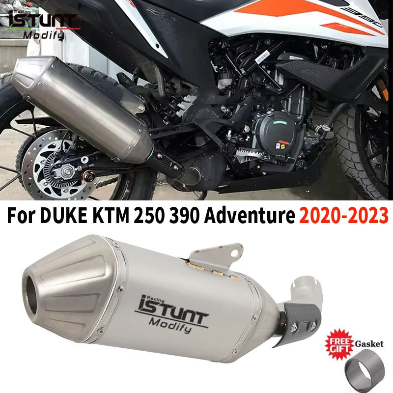 

For DUKE KTM 250 390 Adventure KTM390 2020 2021 2022 2023 Motorcycle Exhaust Escape Moto Systems Link Pipe Muffler Carbon Cover