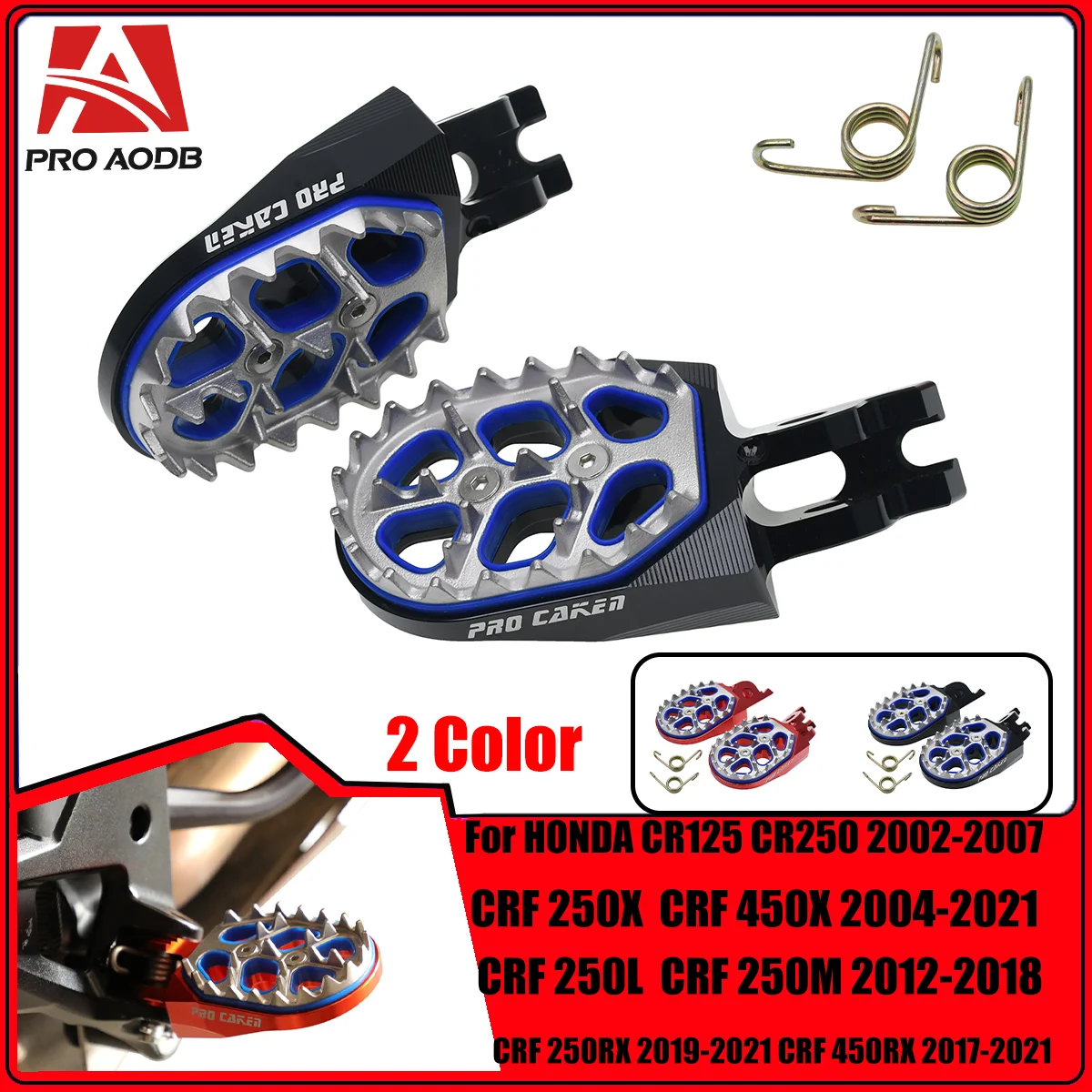 

For HONDA CRF 150R 250R 450R 250 450 X RX L M 2002-2021 Motorcycle CNC foot pedals are made of high quality aluminum alloy