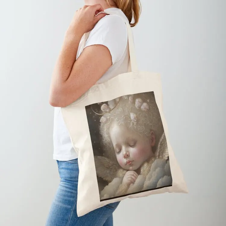 Sleeping Cherub Tote Bag hand bags shopper bags canvas tote