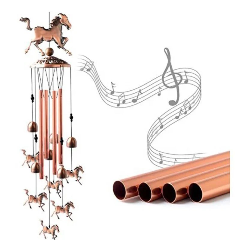 

Custom copper wind chimes special horses pendant decoration wind-bell chime