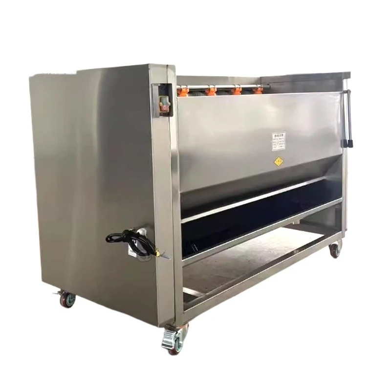 Potato Peeling Cleaning Machine Commercial Radish Brush Clean Machine Stainless Steel Carrot Washing Lotus Root Peel Machine