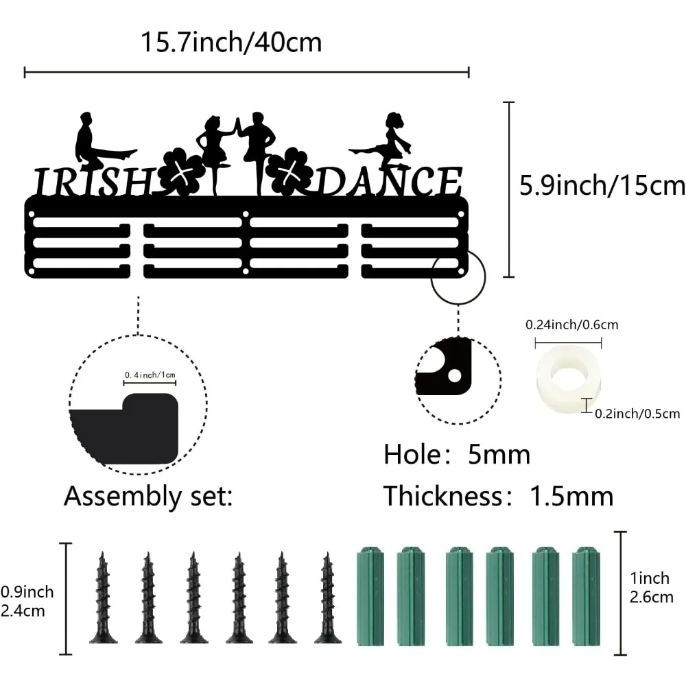 Irish Dance Medal Hanger Display Sports Run Medal Holder Over 60+ Medals Award Iron Rack Frame Wall Mount Hanging making kit