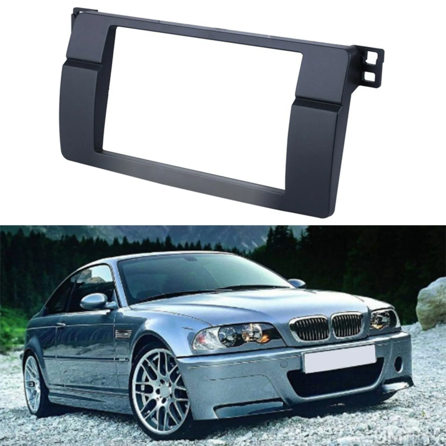 For BMW 3-Series E46 1998-2005 2Din Audio Panel Modification Panel DVD Navigation Panel Frame Car Fascias Stereo Radio Pane
