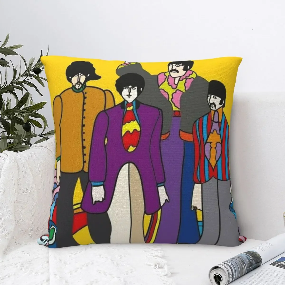 Yellow Submarine Pillow Cover Fantasy Film The B-Beatles Kawaii Pillow Case For Sofa Home Decoration Cushion Cover Pillowcases