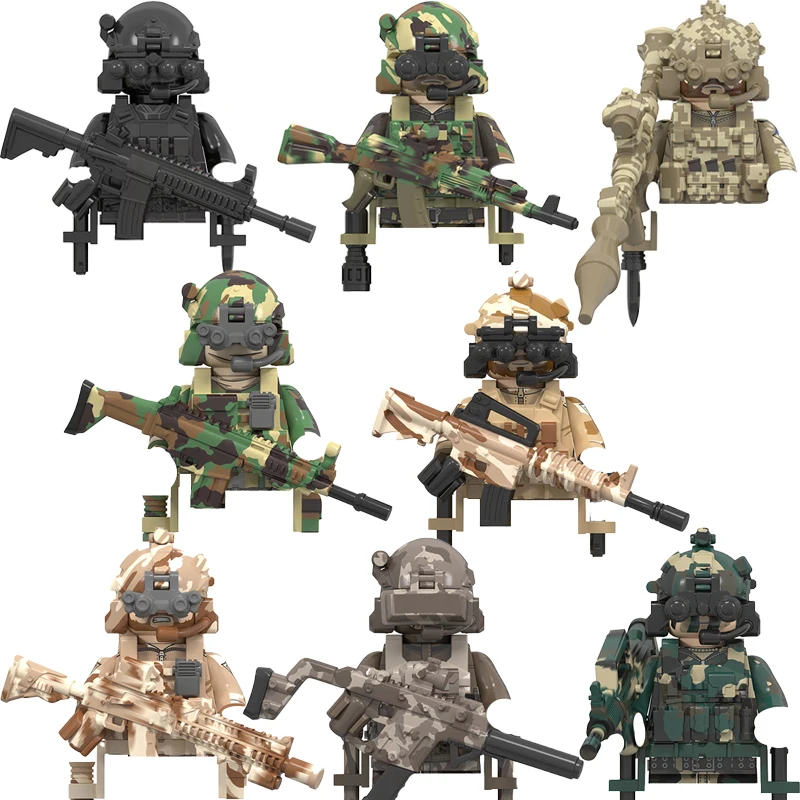 Special Forces Blocks Bricks For Toys Gifts Navy Seals Mini Action Figures Alpha Children Building Blocks For Party Gifts