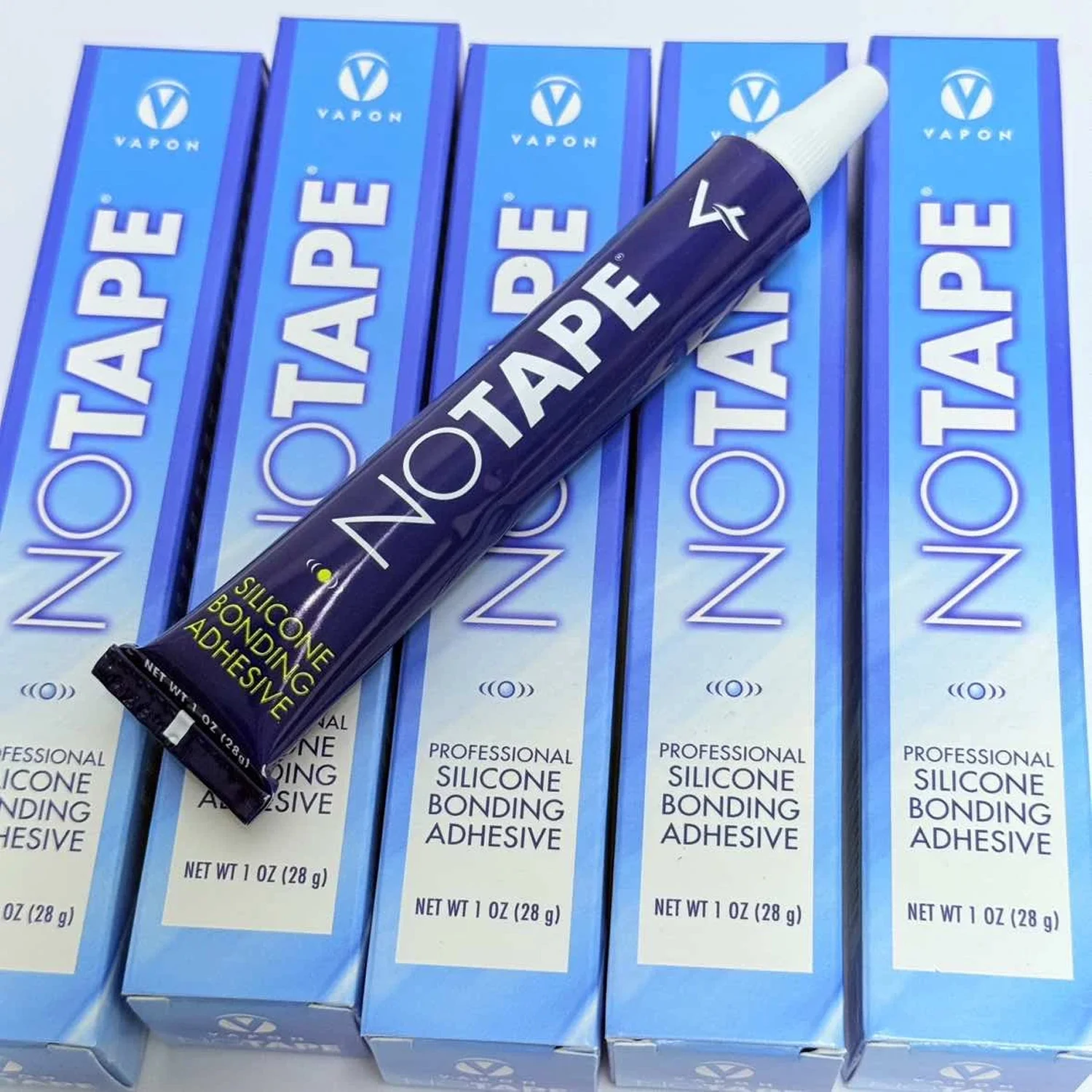 Waterproof No Tape Silicone Bonding Adhesives Professional Glue for Men's Lace Wig Hair Systems - Easy Application Adhesives