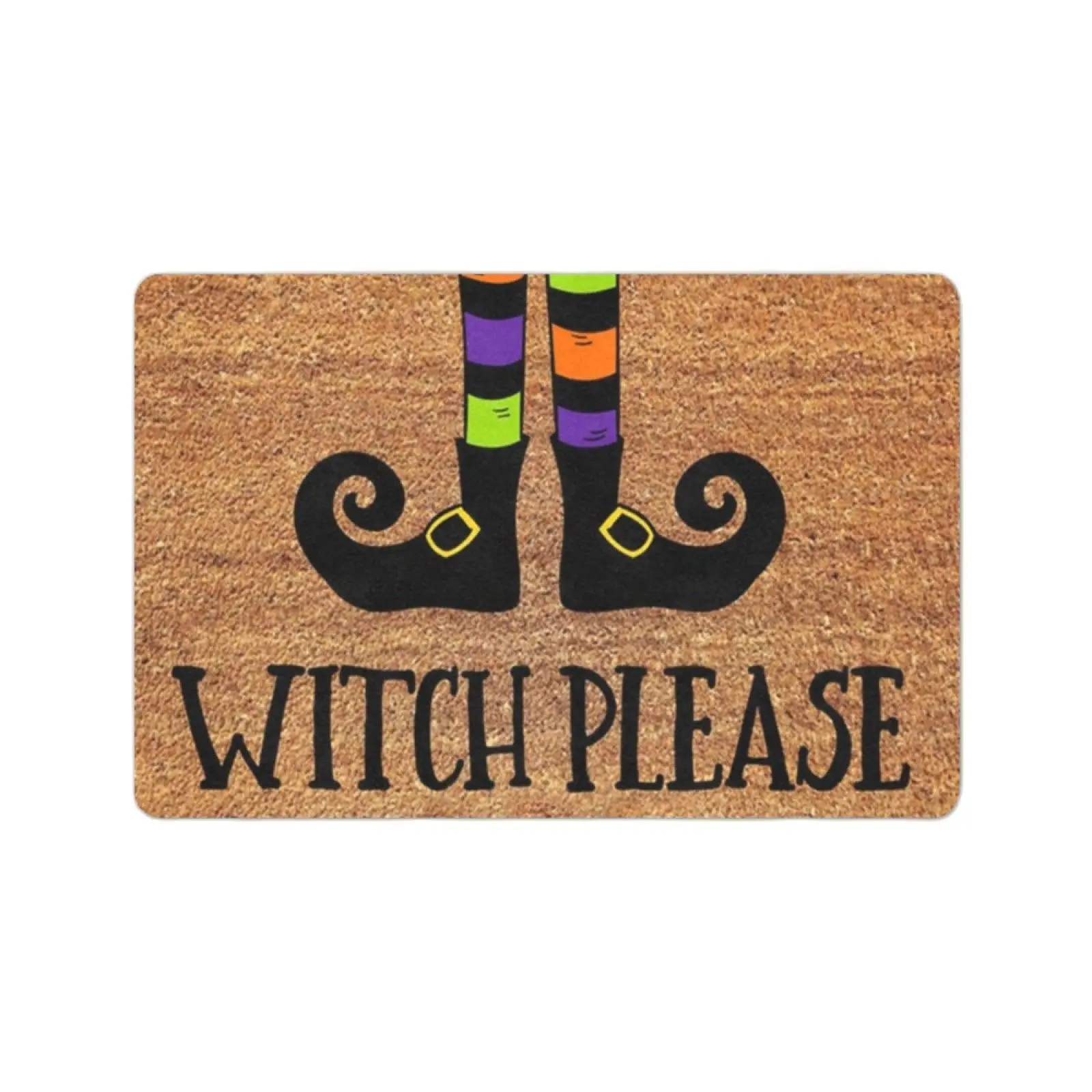 

Witch Please Doormat Entrance Indoor Fall Floor Funny Decorative Rug Holiday Door Mat