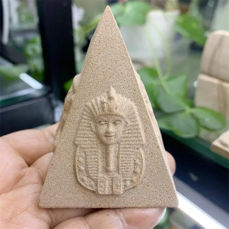 Natural Yellow Quartz Egyptian God Statue Carving Statue Healing Fengshui Crystal Craft Home Decoration Ornament Gift 1pcs