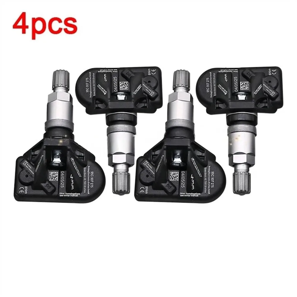 

4 шт. датчиков давления в шинах 95C907275 433 МГц TPMS для Audi Q5 Q6 e-tron, Porsche Taycan, Skoda Superb, Volkswagen Passat, Volvo EX90