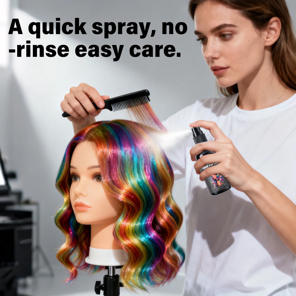 

Color-treated Synthetic Wigs Maintenance Liquid, Repairing Leave-In Conditioner Spray to Prevent Fading, Soften Fibers & Extend