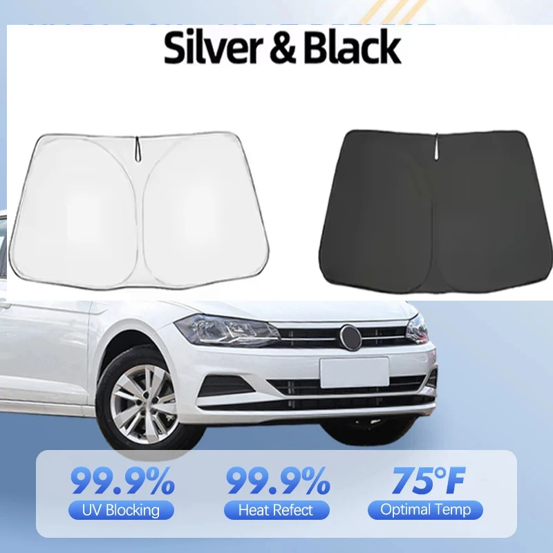 

For Volkswagen VW Polo 2011-2018 Car Windshield Sun Shade Sunshade Sun Visor Protector Blocks UV Rays Summer Car Accessories
