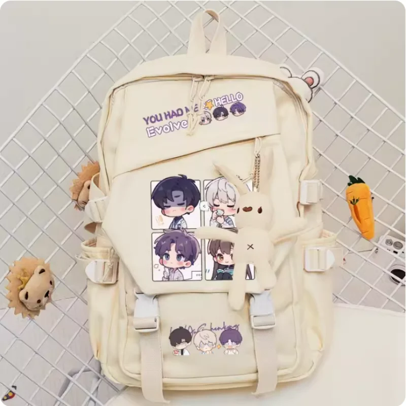 Mochila escolar de Anime Love and deepspace Zayne, bolso de hombro de alta capacidad, viaje de Cosplay, regalo para estudiantes y adolescentes, B872