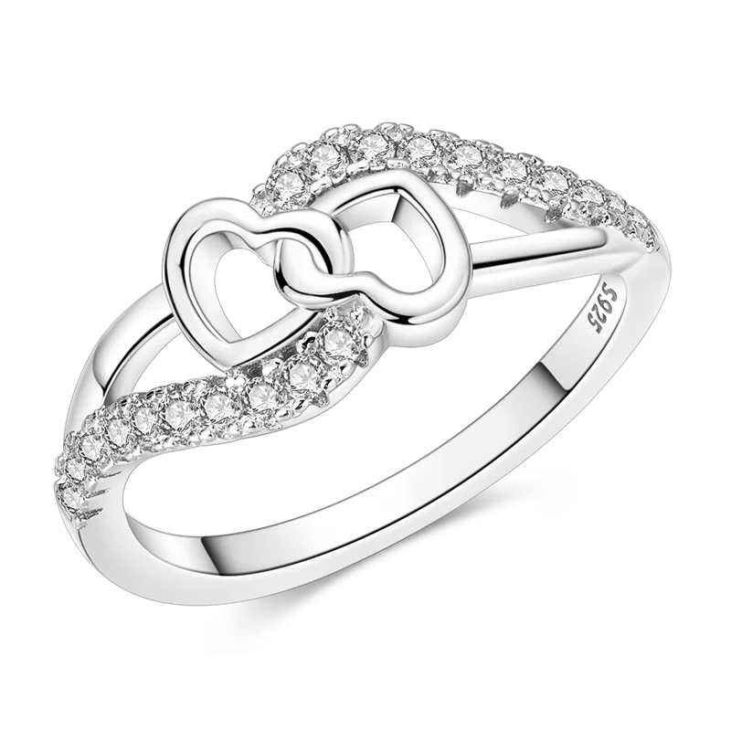 Women's 925 Sterling Silver Wedding Ring, Elegant Design