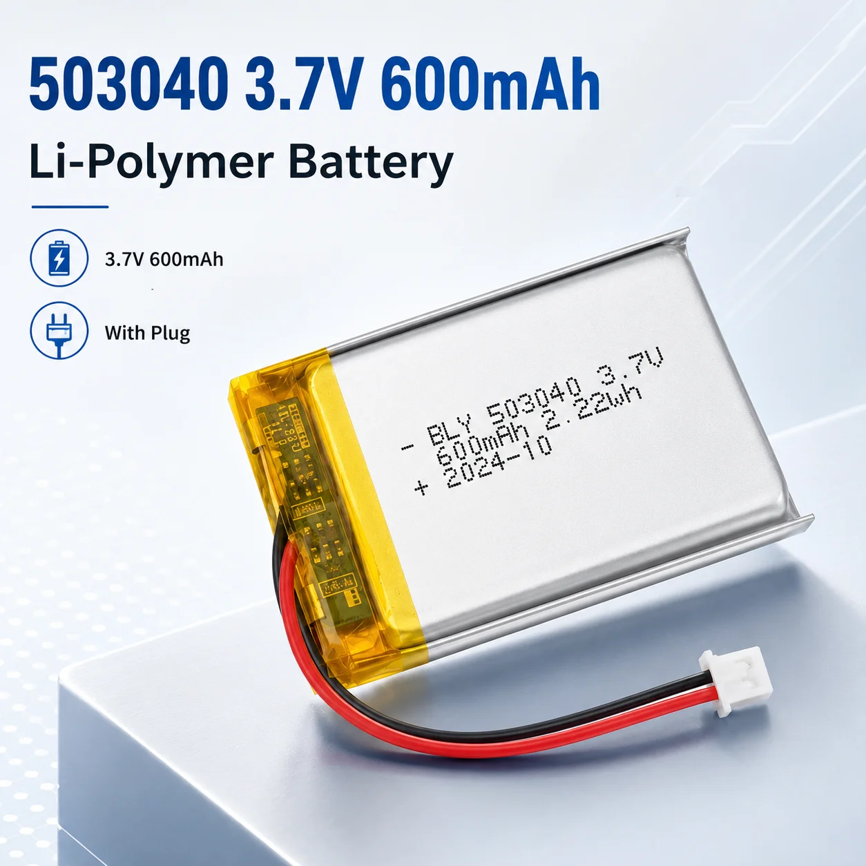 100% Real Capacity 503040 3.7V 600mAh Rechargeable LiPo Battery for GPS Bluetooth Headset PS4 Game Controller Electronic Devices