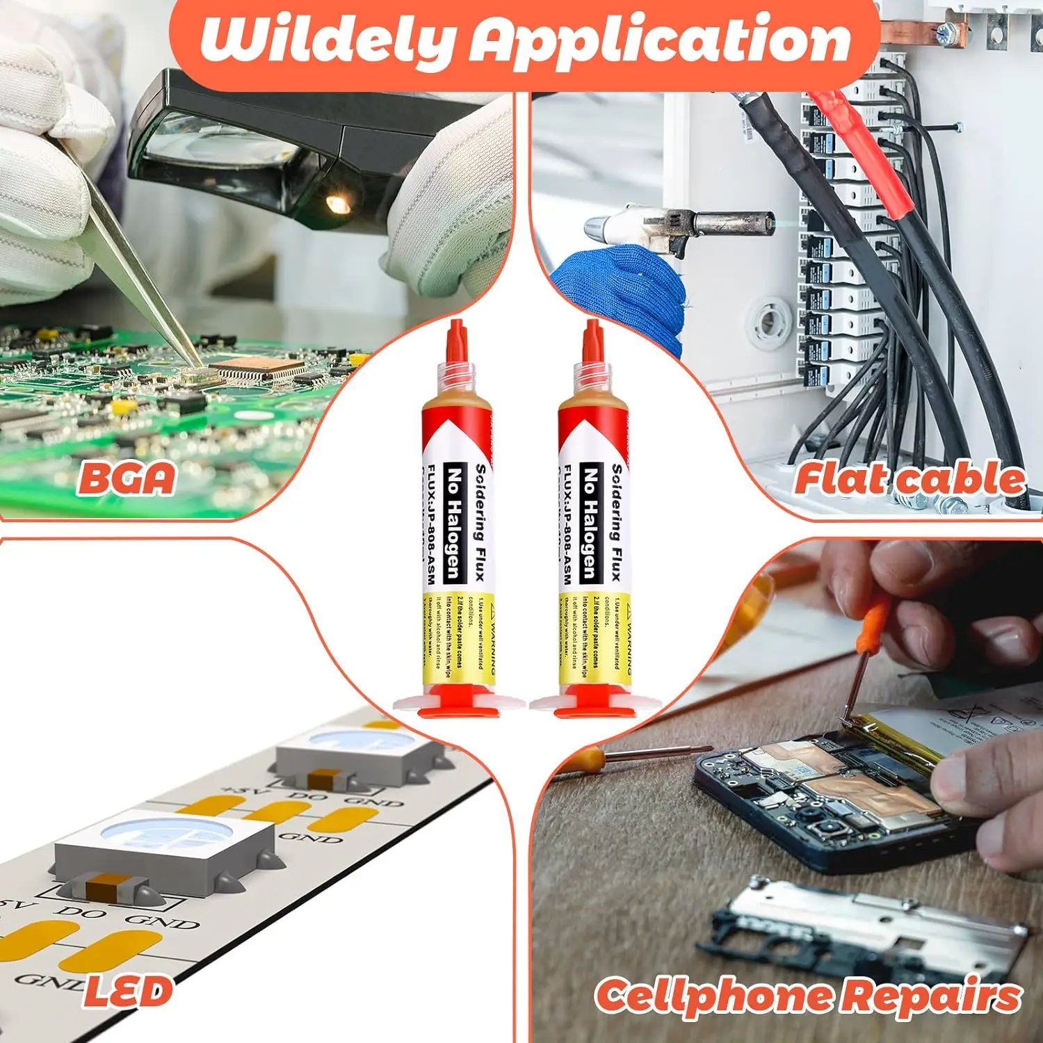 1-10PCS 138/183℃ Solder Paste Syringe Flux for Soldering SMD BGA IC PCB Needle Tube Tin Solder Paste Welding Paste Welding