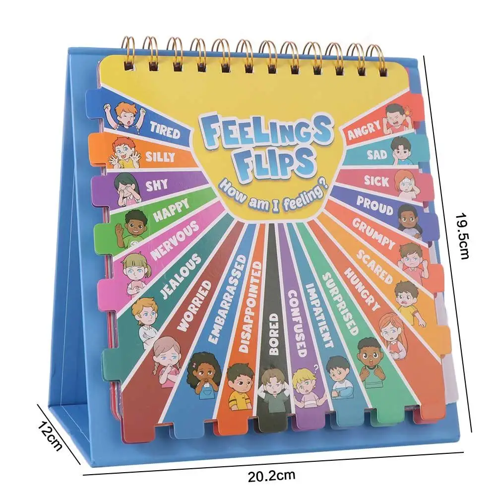 Early Educational Feelings and Emotions Book Montessori Interactive Social Emotional Book Creative Funny Reading Flip Book