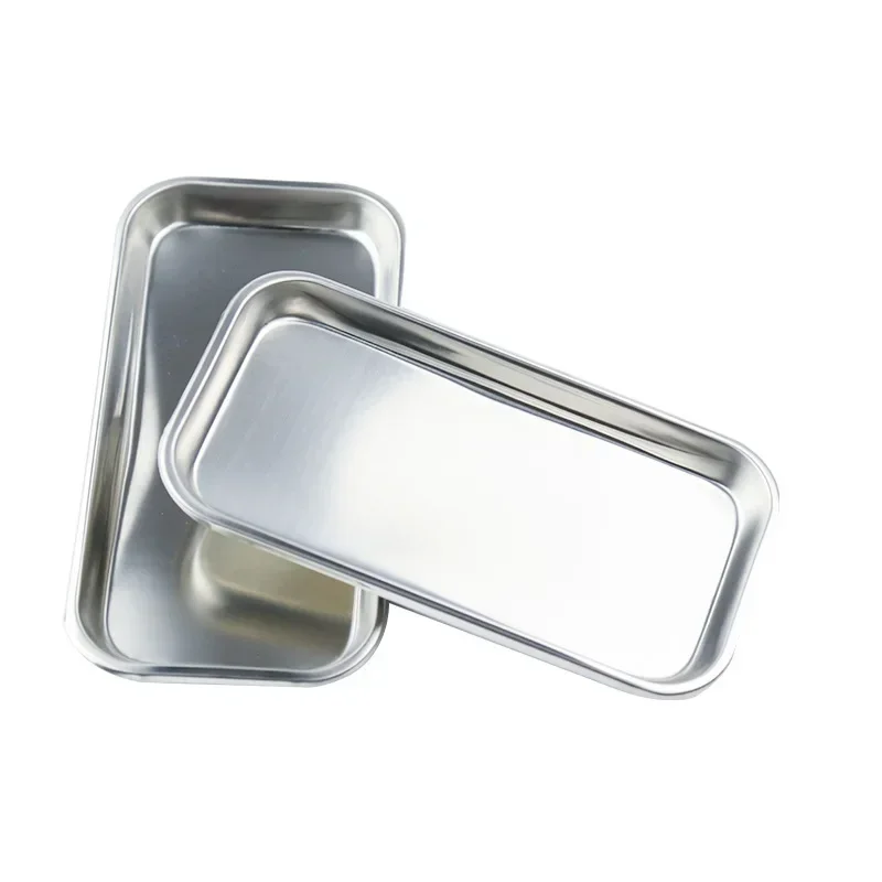 1PC Stainless Steel Nail Art Equipment Plate Cosmetic Storage Tray Surgical Dental Tray Home False Nails Dish Tools Nail Art