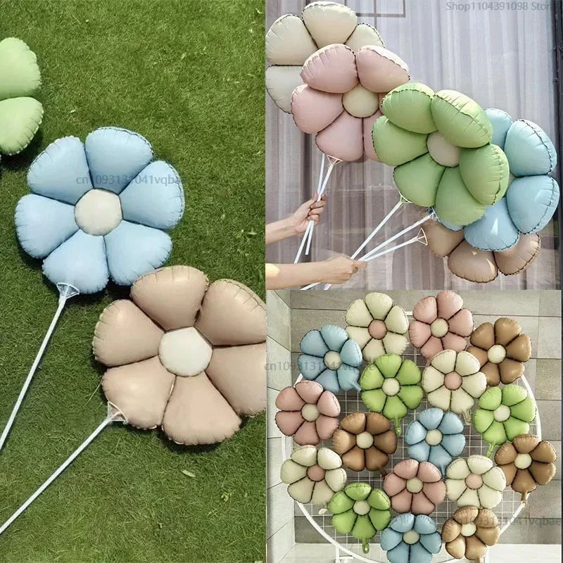 

Matte Matte Macaron Daisy Flower Aluminum Film Balloon Girl Daisy Themed Birthday Party Decoration Шарики На День Рождения