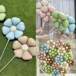 Matte Matte Macaron Daisy Flower Aluminum Film Balloon Girl Daisy Themed Birthday Party Decoration Шарики На День Рождения