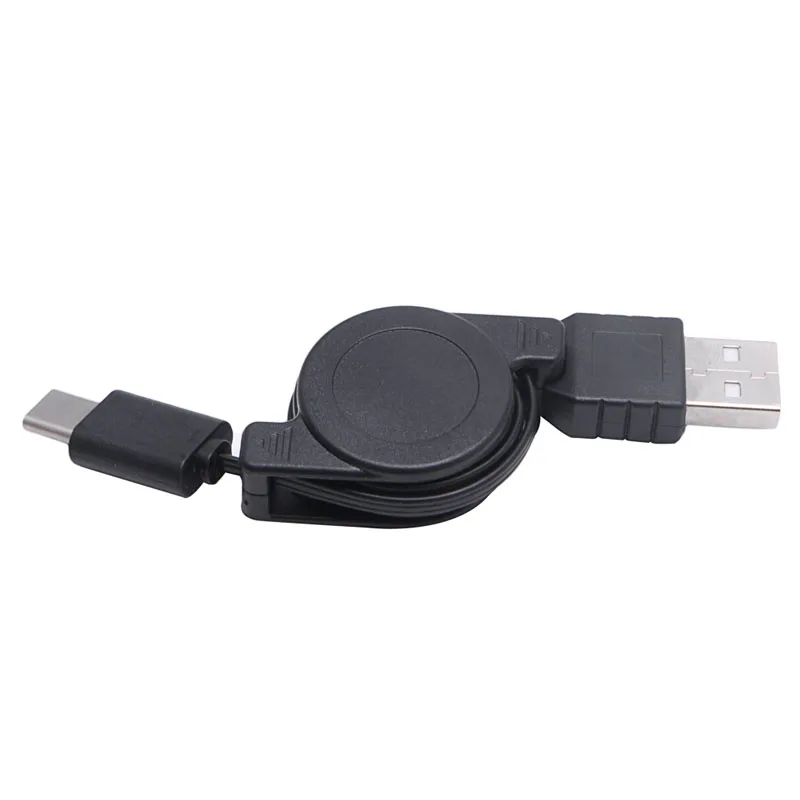 Cellphone Tablet Retractable USB 2.0 A Male to USB C Type C Data Charging Cable