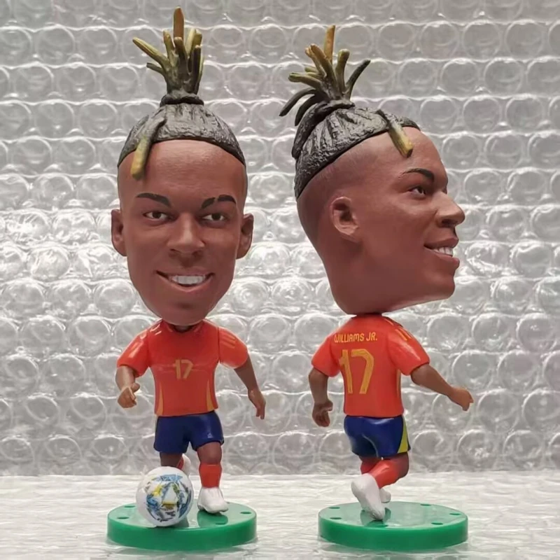 2025년 국가대표 축구 스타 2.5인치 높이 야말 페드리 CR7 음바페 장식품 축구 인형 장난감