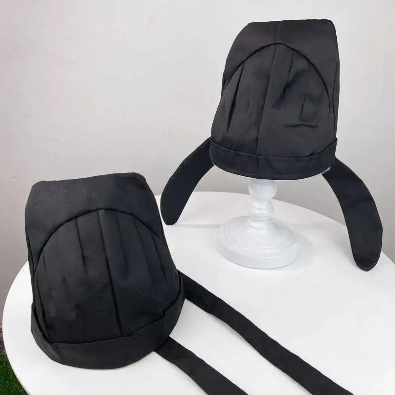 Chapeau Hanfu pour hommes et femmes, bandeau ancien de la dynastie Tang, casquettes noires, couvre-chef rétro, accessoires de Costume de Cosplay de chevalier