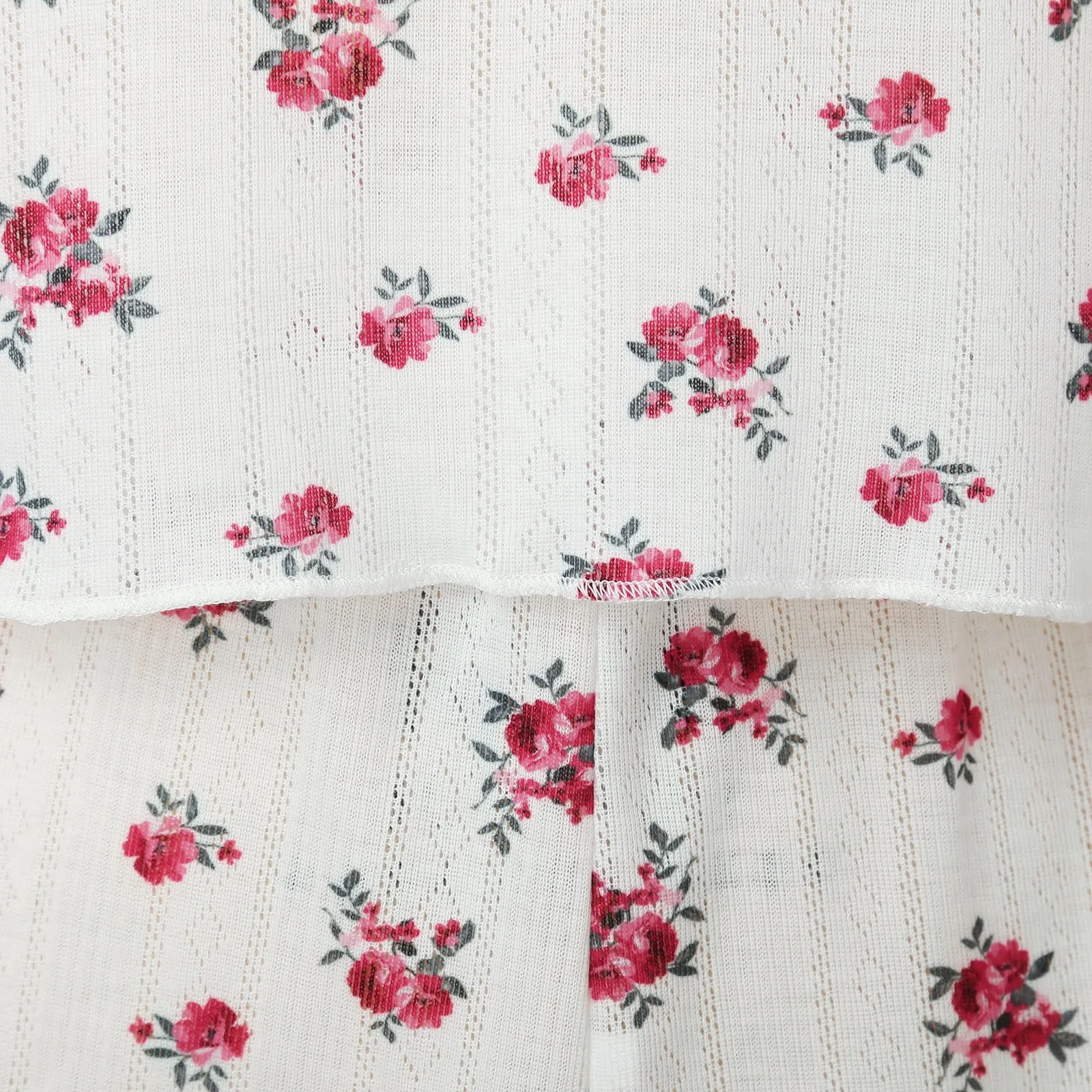 طقم بيجامات نسائية بطبعة زهور ، زي من قطعتين ، ملابس نوم مثيرة ، توبات وشورت أنيق ، ملابس منزلية ، طقم بيجامات ، الصيف