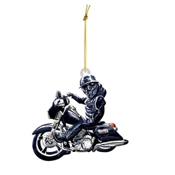 Car Pendant Skull Motorcycle Rider Decor Mirror Hanging Pendant Auto Rearview Mirror Hanging Halloween Christmas Flat Ornament