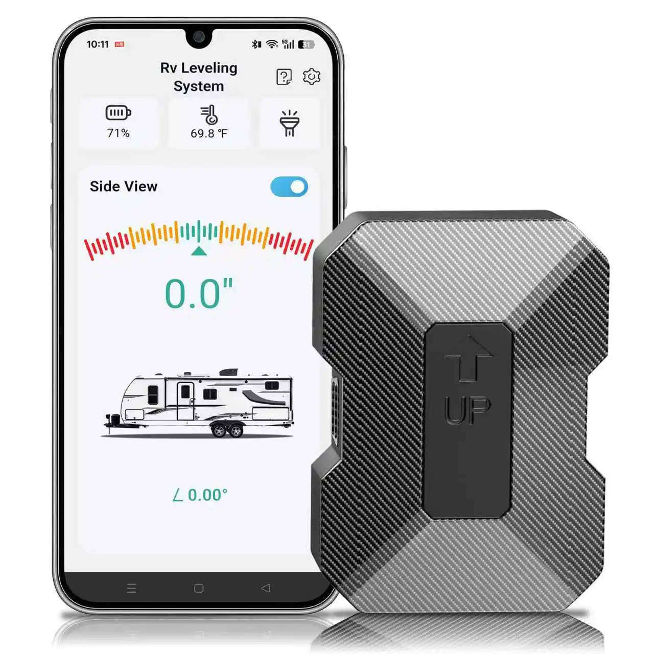 

Беспроводная система выравнивания автофургона с измерениями в реальном времени, совместимая с помощью приложения для телефона, усовершенствованный выравниватель для кемпера