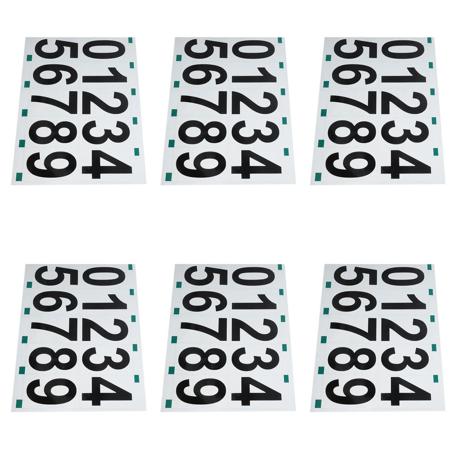 

6 Sheets Reflective Digital Labels Adhesive Numbers Mailbox Address Sign House Letters Easy Installation Outdoor