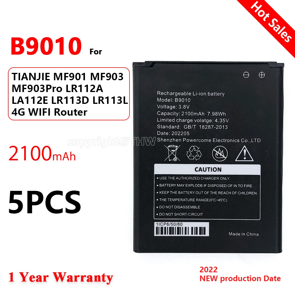 Original 2100mAh 2pcs B9010 For Tianjie MTC 8723FT MTS 8723 FT 4G LTE WiFi Router High Quality Hotspot Modem Wholesale Battery