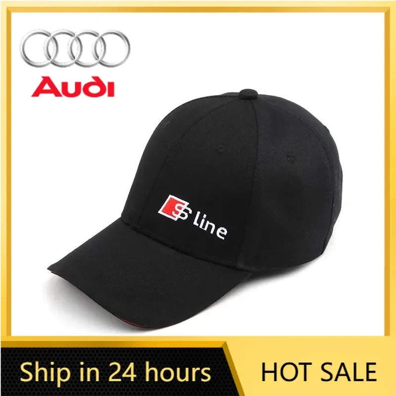 

Новая модная регулируемая спортивная бейсболка с вышивкой для Audi Sline (A3, A4, A5, A6, A7, A8, Q3, Q5, Q7, A8L)