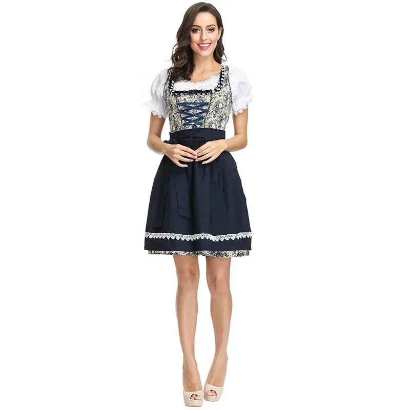 

Traditional Dirndl Beer Girl Costume German Bavarian Oktoberfest Dress Women Party Dress