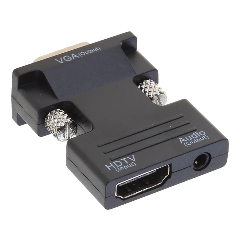 Convertidor HDMI-c a VGA, salida vídeo 1080PFHD para PC, portátil, proyector, 25UB