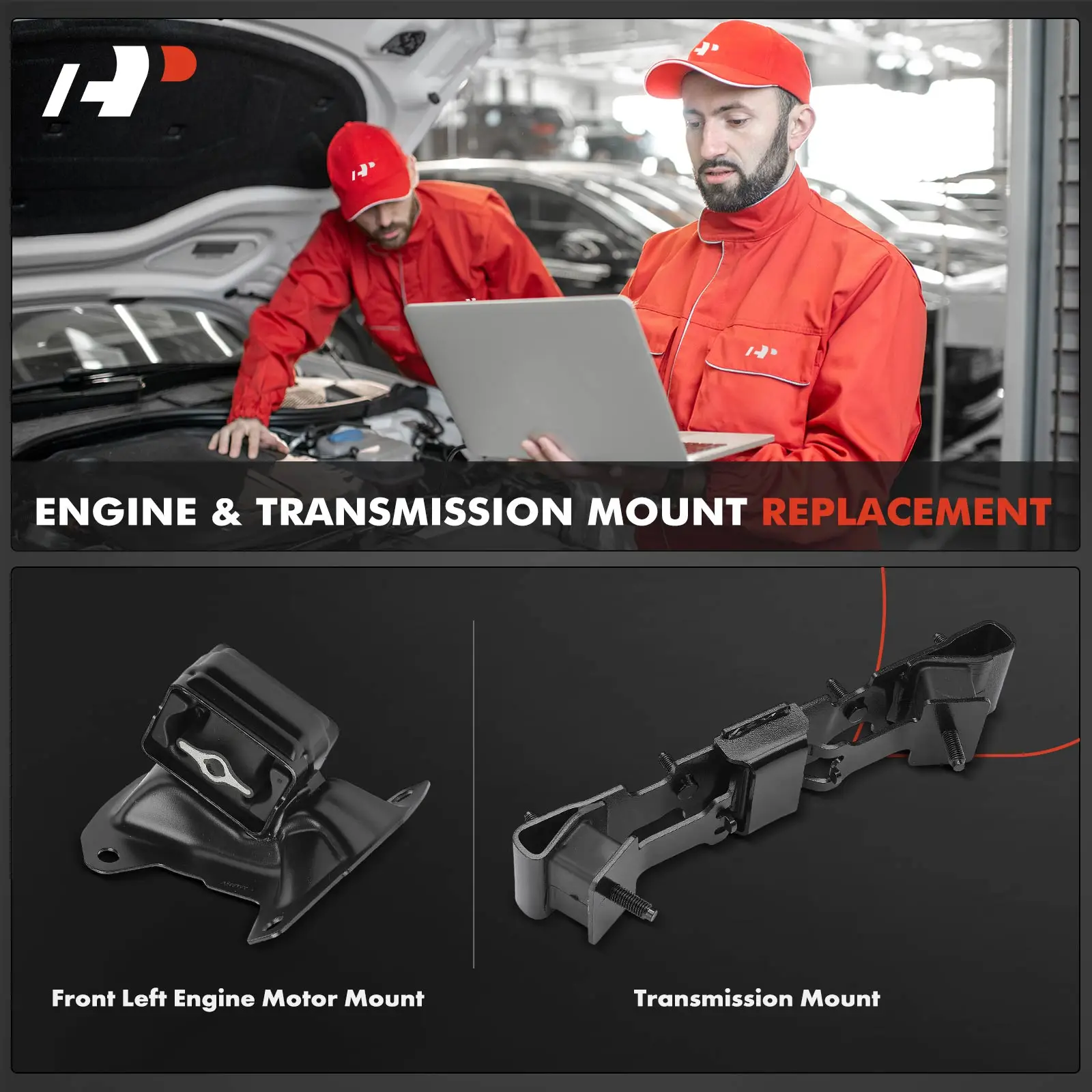 A-Premium 2pcs Engine Motor Mount & Transmission Mount for Jeep Liberty 2006-2012 Dodge Nitro 2007-2011