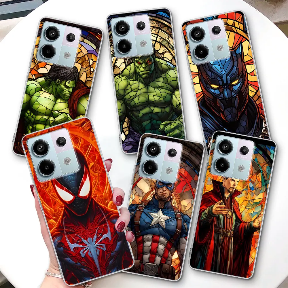 Marvel Super Hero Art Phone Case for Xiaomi Redmi 10A 7 8A 12 12C 9 10C 6 9A 9i 9T S2 Y2 10 10X 9C 8 7A 6A K40 K30 Pro TPU Cover