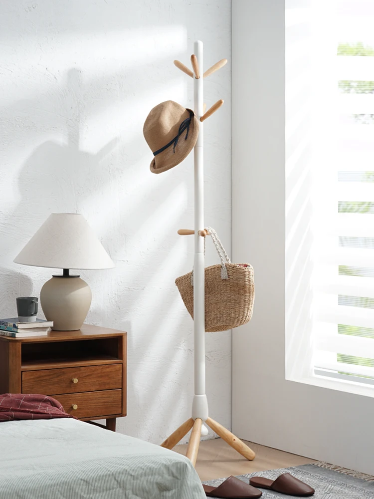 

Floor hanger Single-pole hanger household clothes rack Modern minimalist Nordic living room bedroom solid wood coat rack