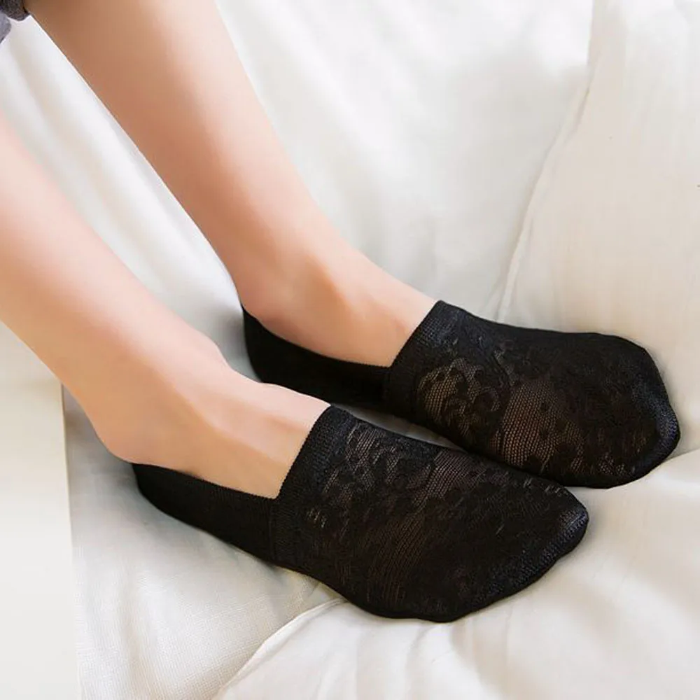 Antiskid Lace Liner Low Cut Women Socks Summer Cotton Socks Knitted Sock Slippers Fuzzy Valentines Socks for Women