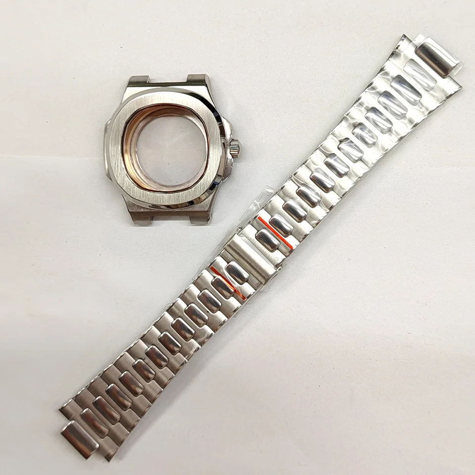 

41mm Watch Case Strap Kits for NH35 NH36 4R Automatic Movement Transparent Back Cover Replacement Shell Watch Band Parts