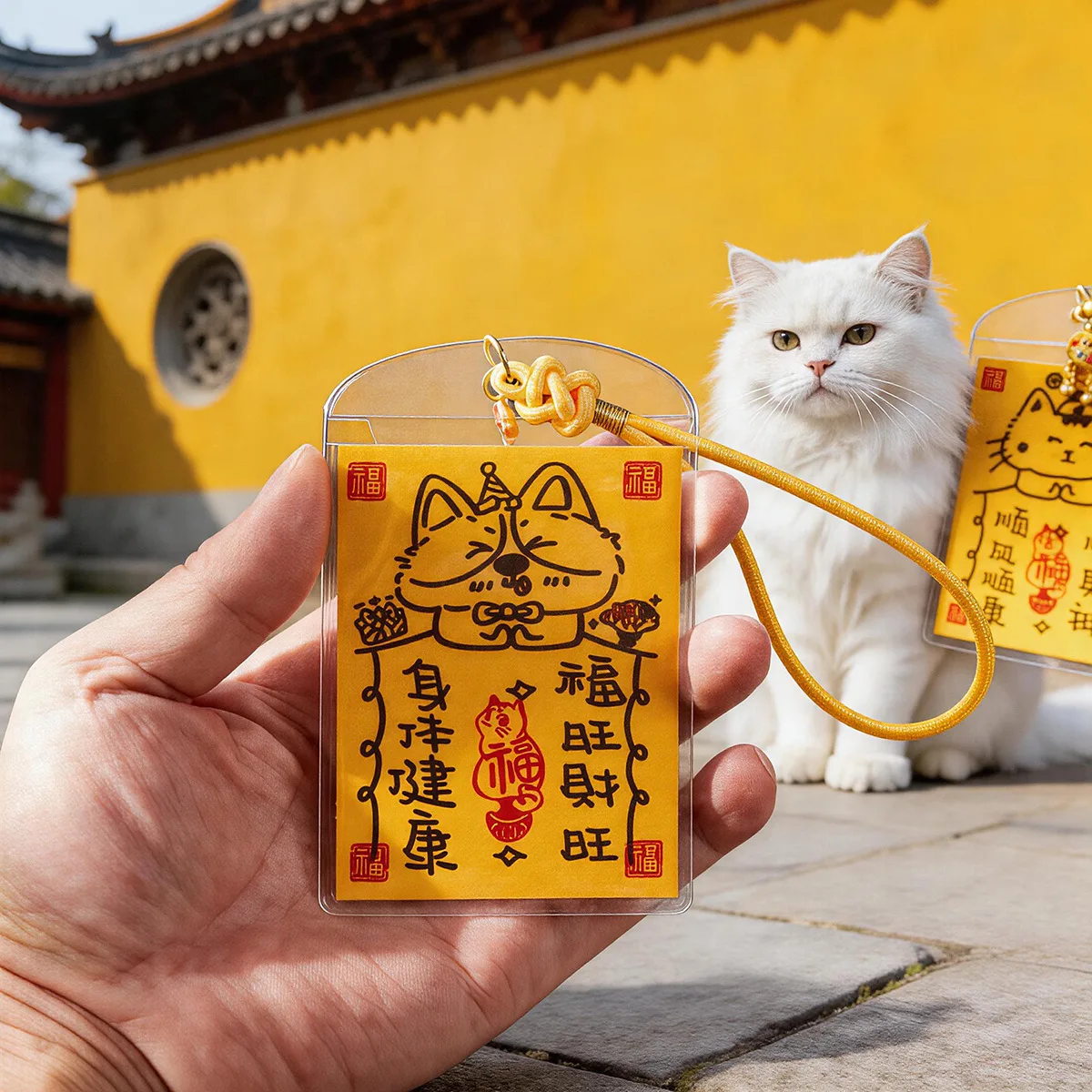 The New Dog Cat Talisman Pure Handwriting Mobile Phone Case Back Card Bookmark Pet Puppy Peace Talisman Cat Talisman