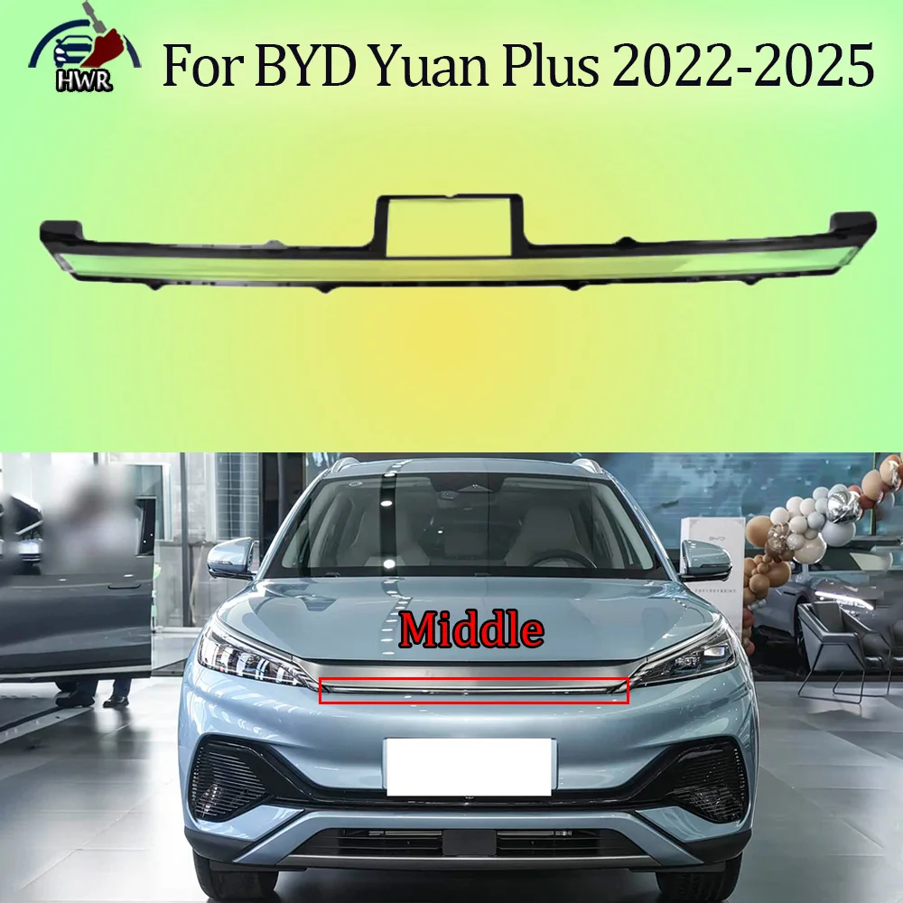 

Through Light Bar For BYD 2022 2023-2025 Yuan Plus Car Headlight Shell Transparent Lampshade Headlamp Cover Lens Plexiglass